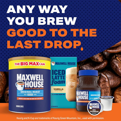 Maxwell House Original Roast Ground Coffee – Office Break Room Pantry Coffee for Shared Workplace Brewing
