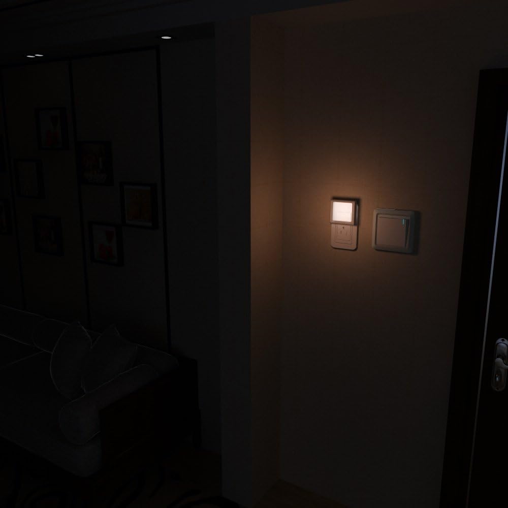 MAZ-TEK Warm White LED Night Light – Calming Bedtime Glow for a Wind-Down Routine, 4 Pack