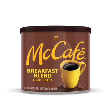McCafe Breakfast Blend Light Roast Ground Coffee, 30 oz Canister – Steady Morning Fuel for the Home Office and Daily Focus