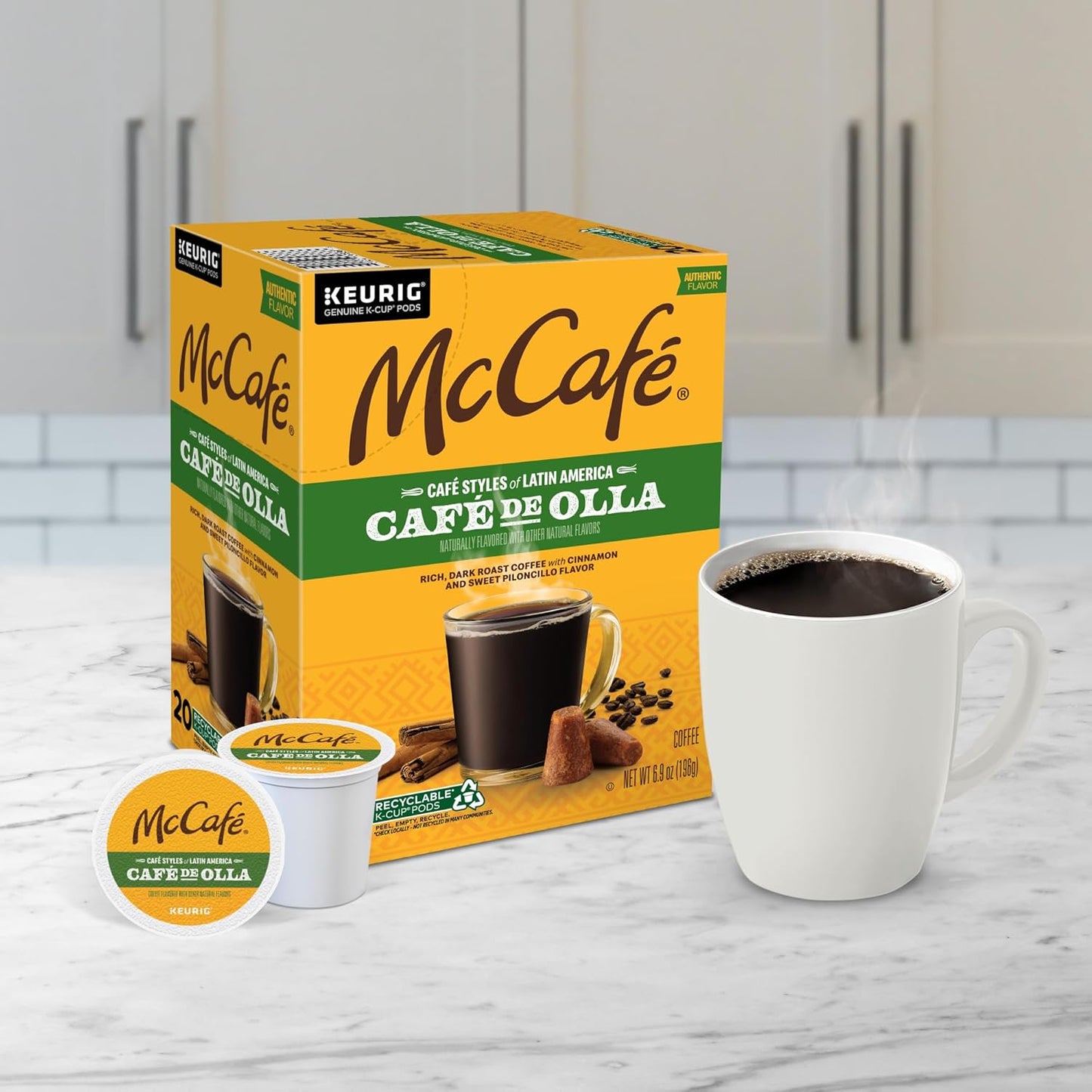 McCafe Cafe de Olla K-Cup Coffee Pods – Home Office Desk-Side Brew, 8-oz Focus Cup