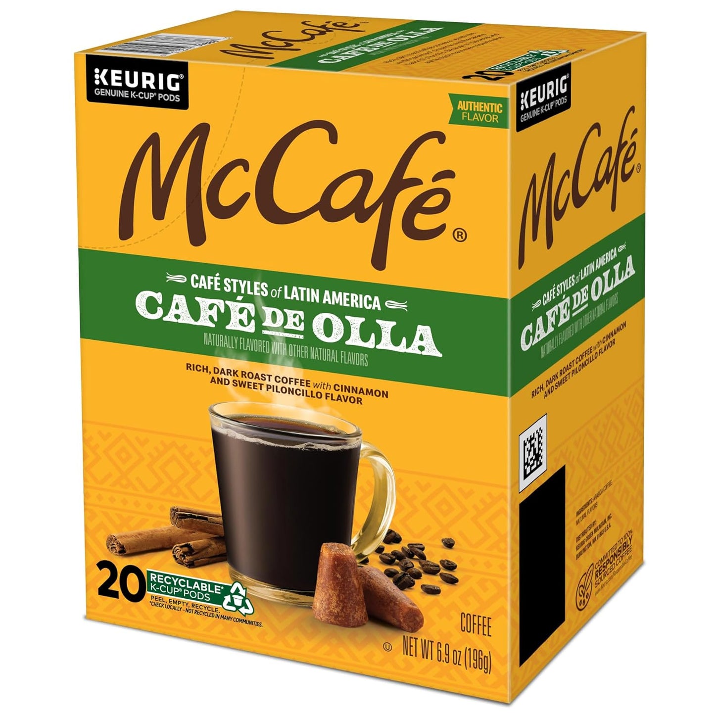 McCafe Cafe de Olla K-Cup Coffee Pods – Home Office Desk-Side Brew, 8-oz Focus Cup