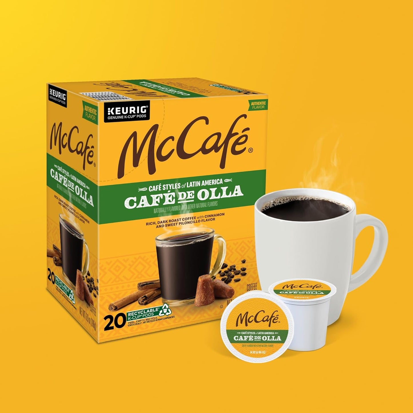 McCafe Cafe de Olla K-Cup Coffee Pods – Housewarming Gift for Coffee Lovers, 20-Count Box