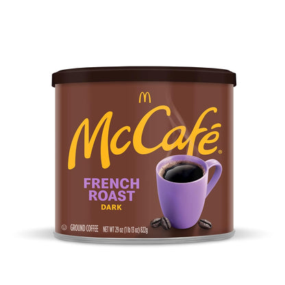McCafe French Roast Ground Coffee – Single-Canister Dark Roast for Clutter-Free Kitchen Counters