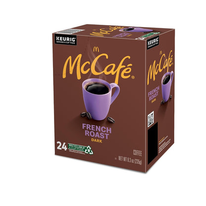 McCafe French Roast K-Cup Pods for Home Office Focus, Single-Serve Dark Roast Coffee for Quick Morning Brewing
