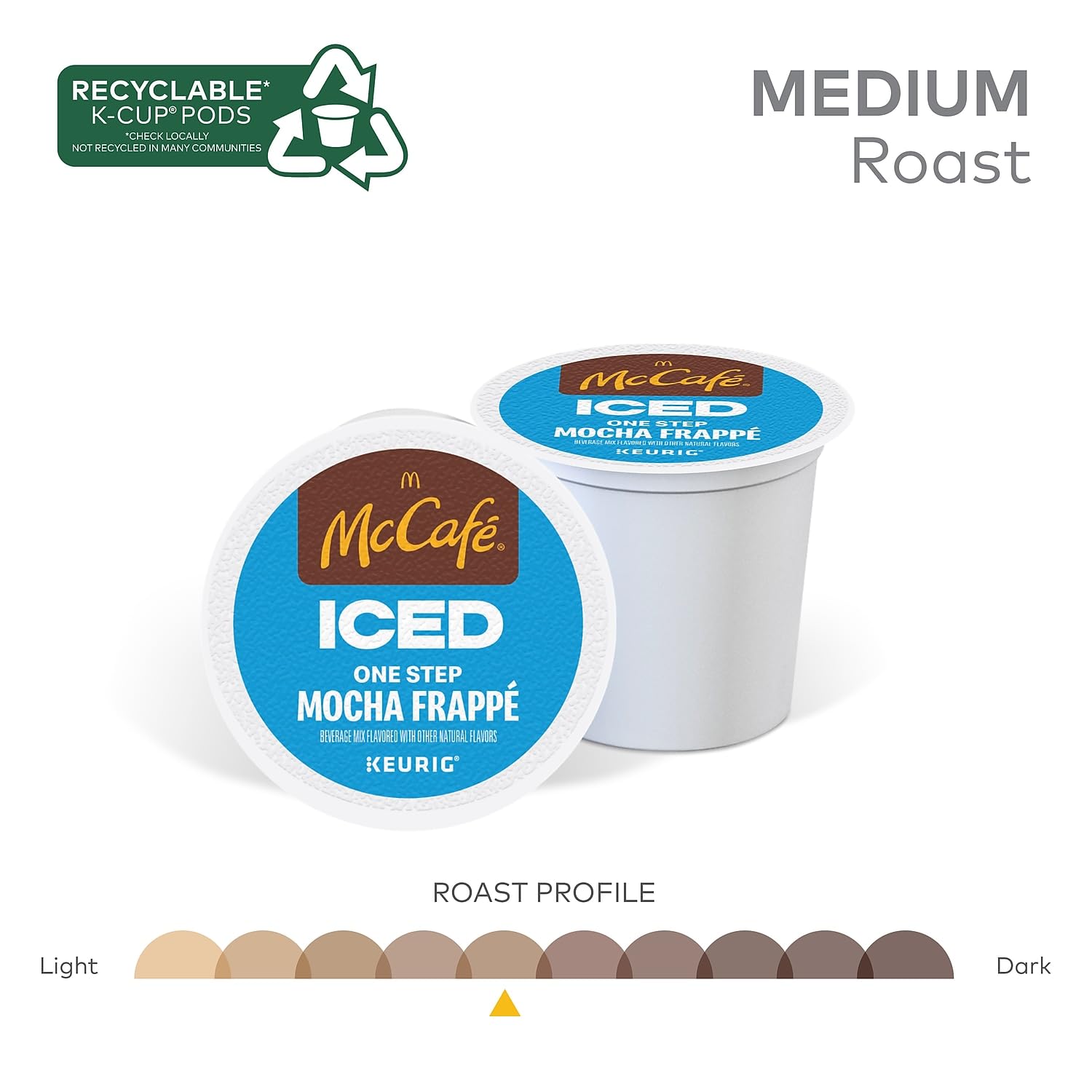 McCafe Iced Mocha Frappe K-Cups for Afternoon Self-Care Rituals, 20 Count Single Serve