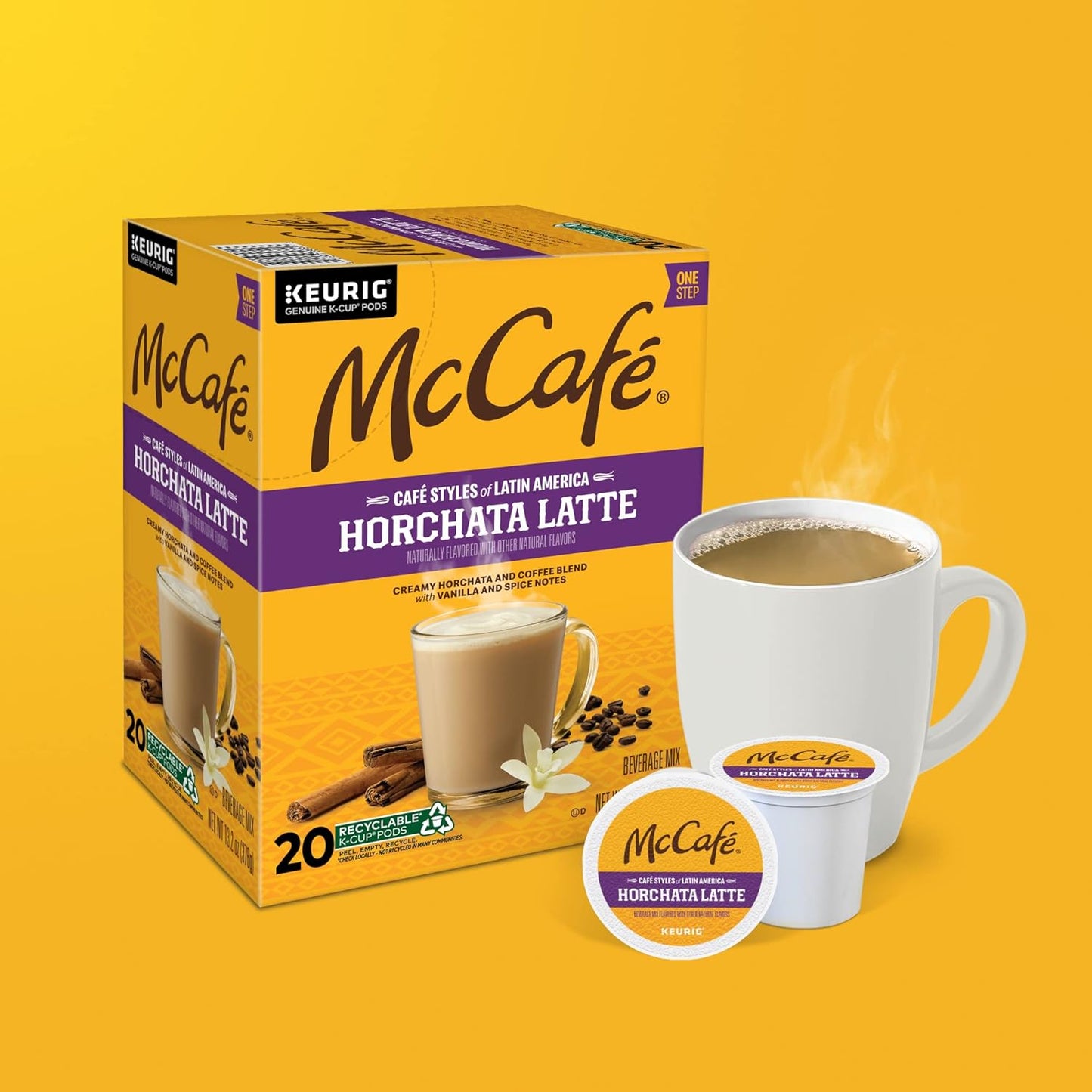 McCafe Premium Horchata Latte K-Cup Pods for the Discerning Home Barista, Café-Style Indulgence