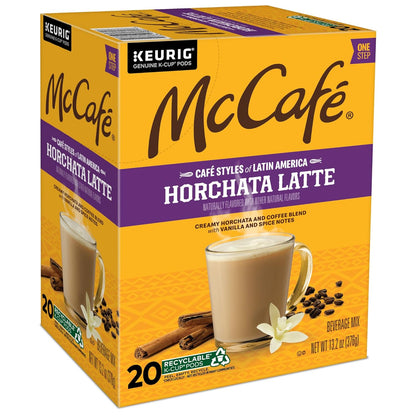 McCafe Premium Horchata Latte K-Cup Pods for the Discerning Home Barista, Café-Style Indulgence