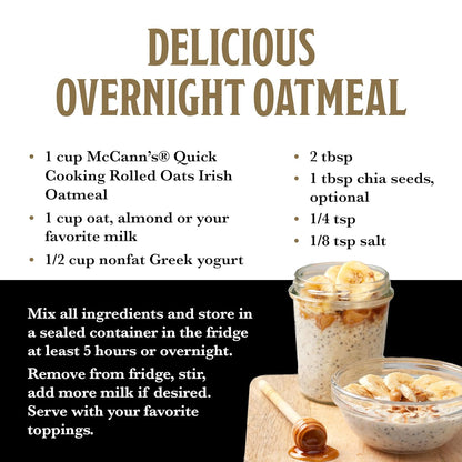 McCann's Irish Oatmeal Heart-Healthy Breakfast for Cholesterol-Conscious Adults, Soluble Fiber Morning Bowl