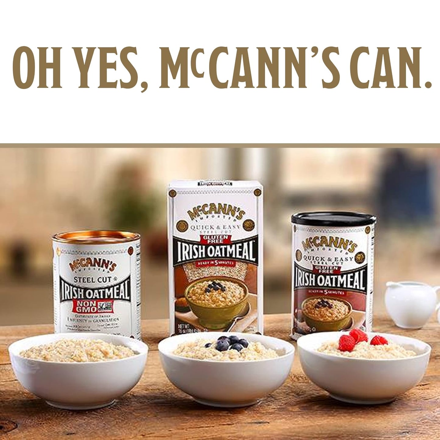 McCann's Irish Oatmeal Heart-Healthy Breakfast for Cholesterol-Conscious Adults, Soluble Fiber Morning Bowl