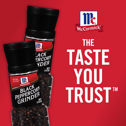 McCormick Black Peppercorn Grinder – Thoughtful Housewarming Gift for New Homeowners, Freshly Ground Flavor Tableside