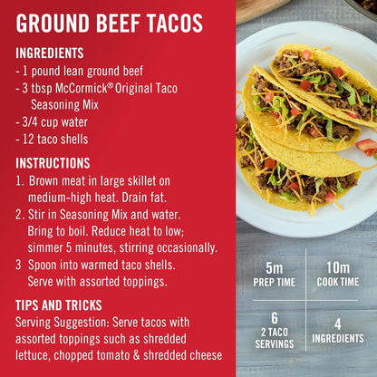 McCormick Culinary Taco Seasoning Mix 24 oz – Family-Size Taco Seasoning for Kid-Friendly Taco Nights and Dinners