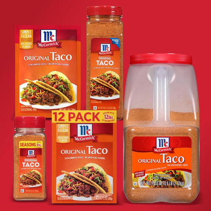McCormick Culinary Taco Seasoning Mix 24 oz – Family-Size Taco Seasoning for Kid-Friendly Taco Nights and Dinners