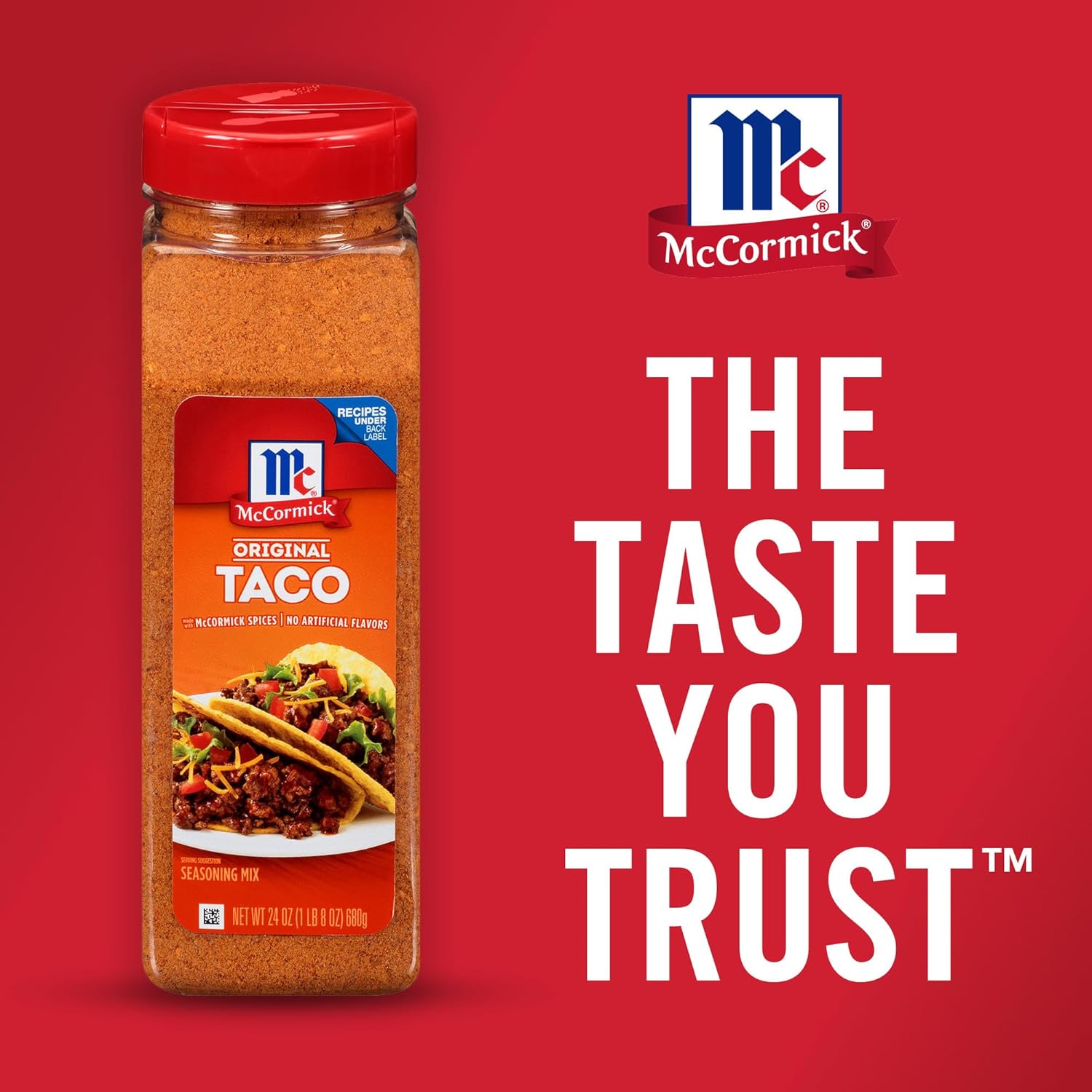 McCormick Culinary Taco Seasoning Mix 24 oz – Family-Size Taco Seasoning for Kid-Friendly Taco Nights and Dinners