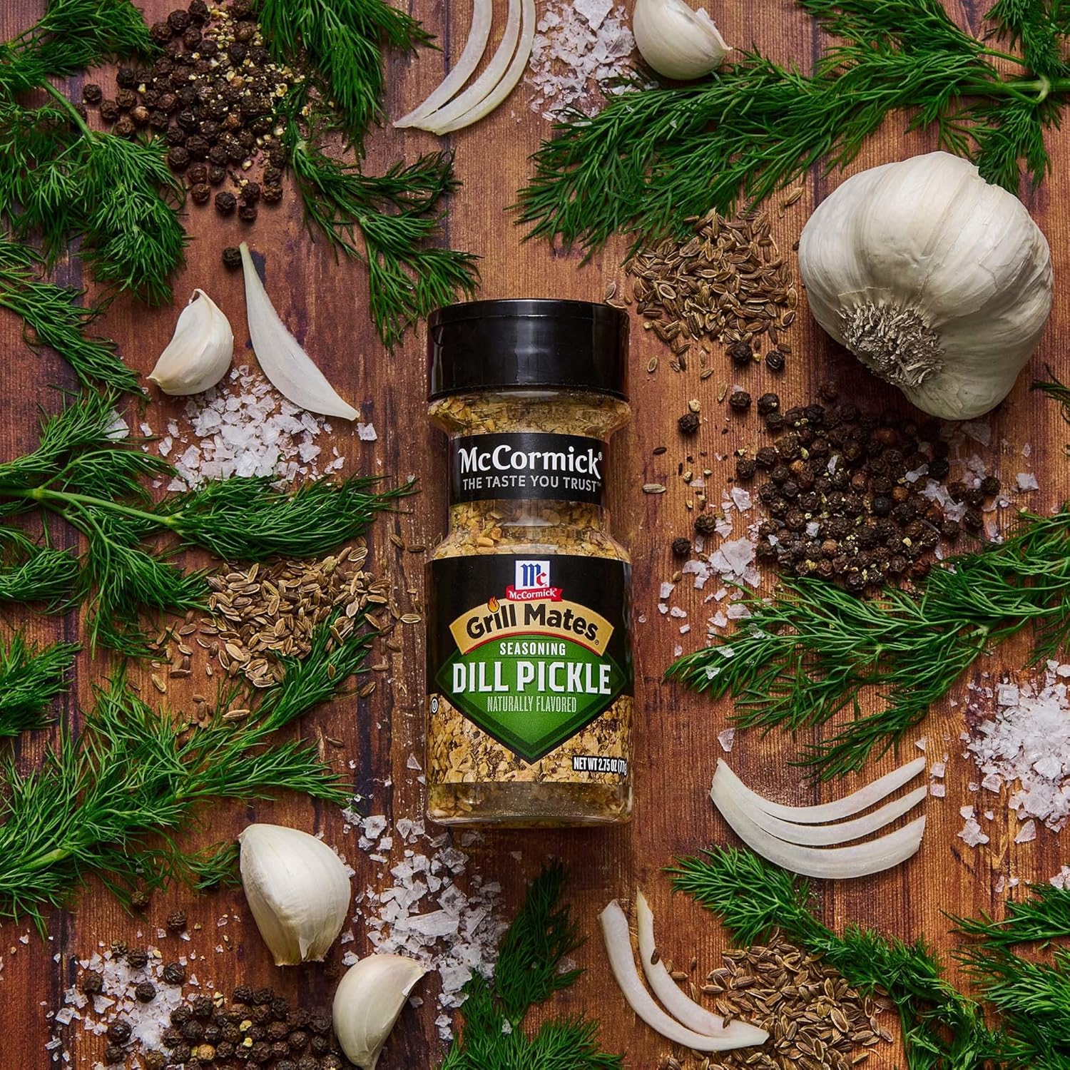 McCormick Grill Mates Dill Pickle Seasoning, 2.75 oz – One-Step Shake-On Blend for Faster Weeknight Dinner Prep