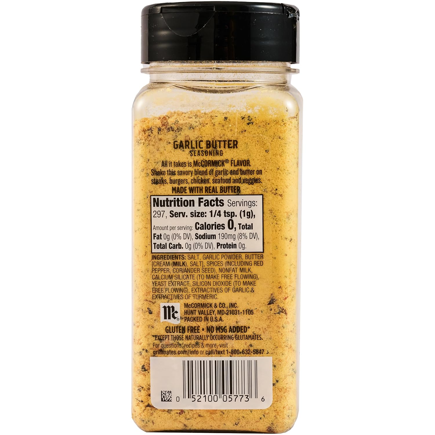 McCormick Grill Mates Garlic Butter Seasoning for Backyard BBQs, Patio Grilling, and Camping Cookouts