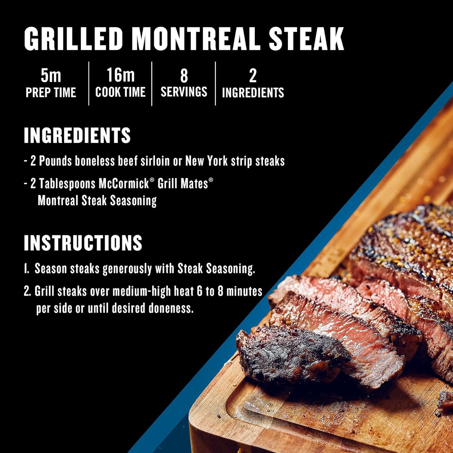 McCormick Grill Mates Montreal Steak Seasoning – Portable Outdoor Grilling Spice for Backyard BBQs and Camping Cookouts
