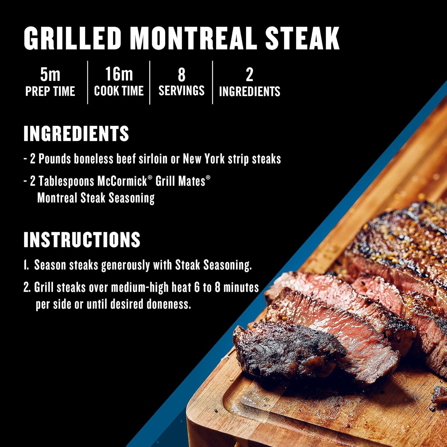 McCormick Grill Mates Montreal Steak Seasoning – Portable Outdoor Grilling Spice for Backyard BBQs and Camping Cookouts
