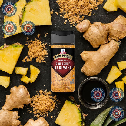 McCormick Grill Mates Pineapple Teriyaki Seasoning for Cleaner Weeknight Eating, No-Marinate Pineapple and Tamari Blend for Lean Proteins