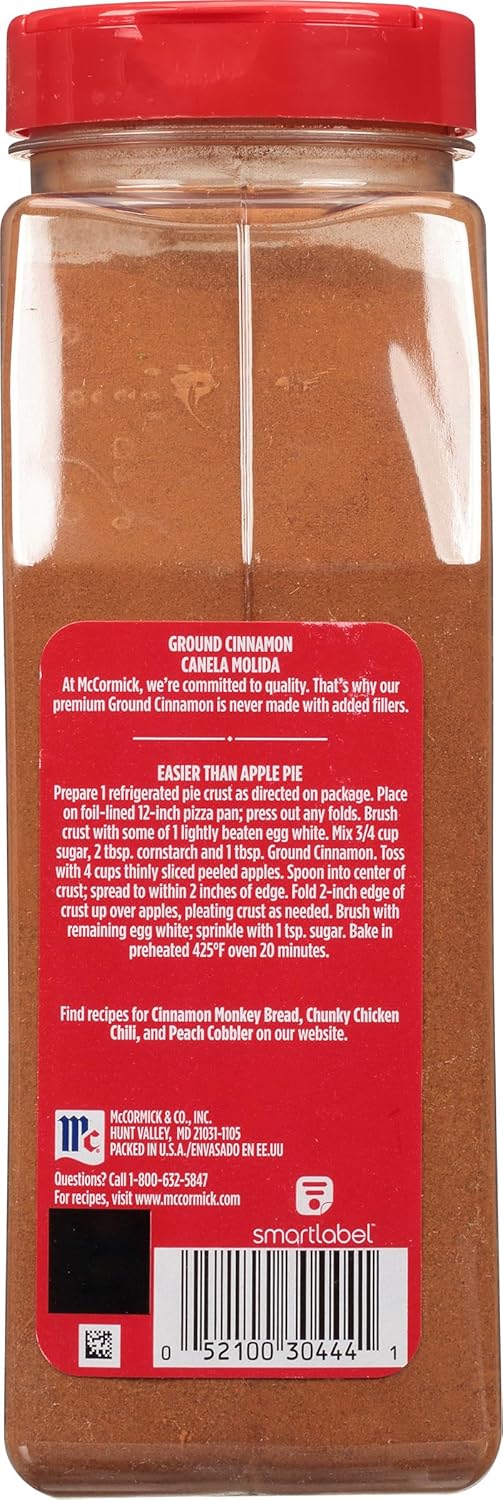 McCormick Ground Cinnamon, 18 oz – Thoughtful Housewarming Gift for Home Bakers