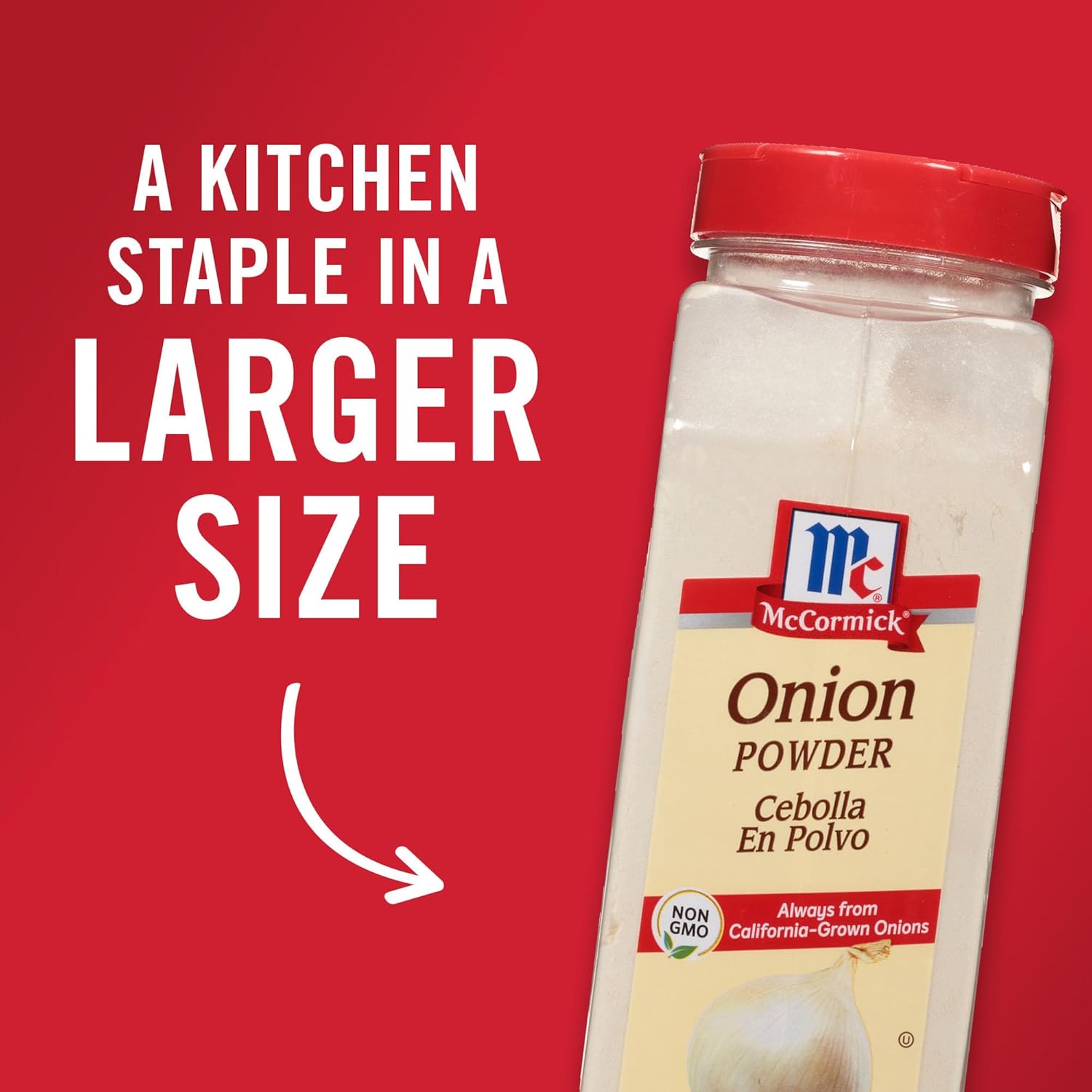 McCormick Onion Powder 7.62 oz – Space-Saving Canister for Organized Pantries