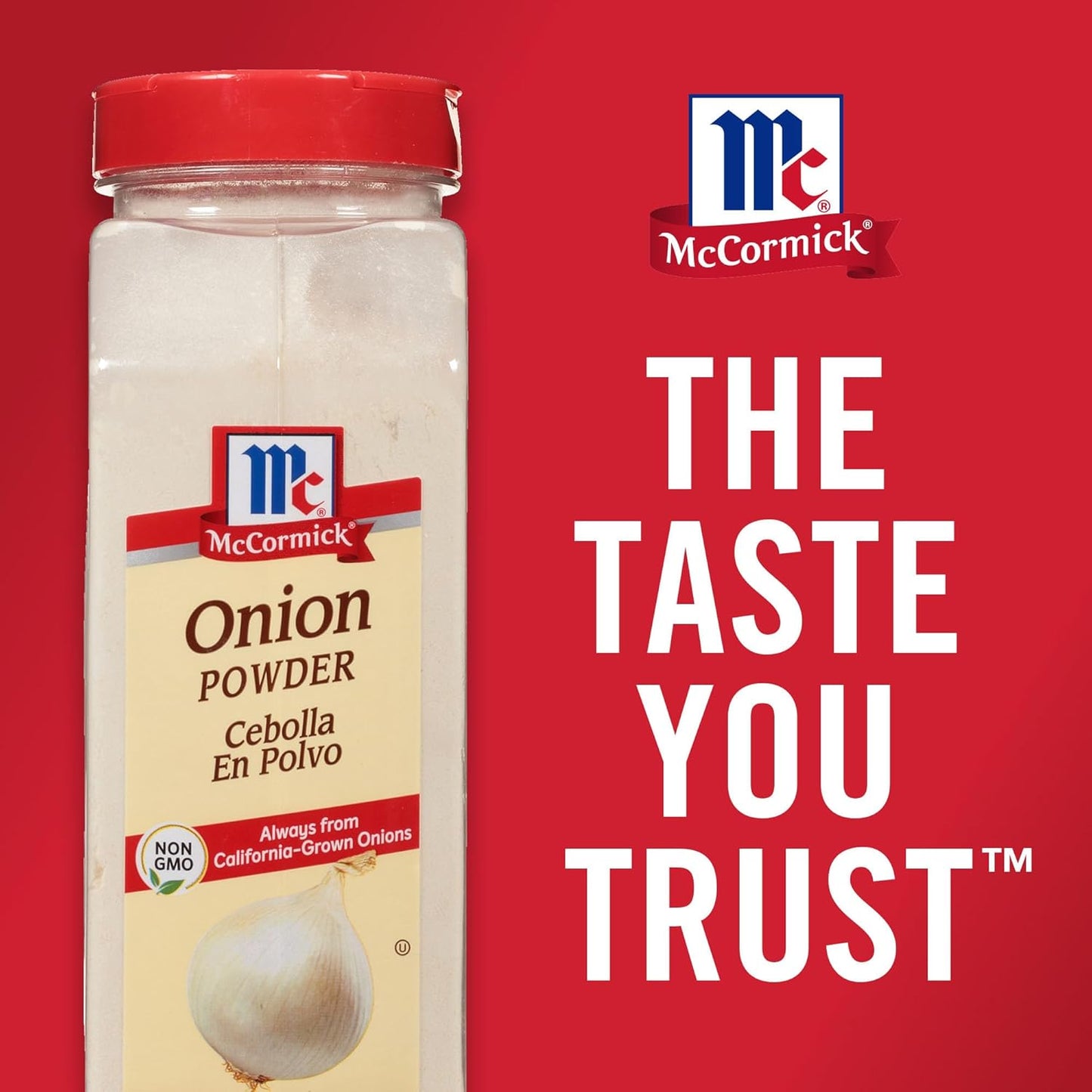 McCormick Onion Powder 7.62 oz – Space-Saving Canister for Organized Pantries