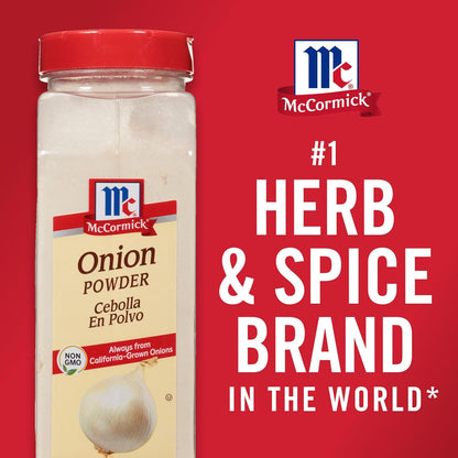 McCormick Onion Powder 7.62 oz – Space-Saving Canister for Organized Pantries