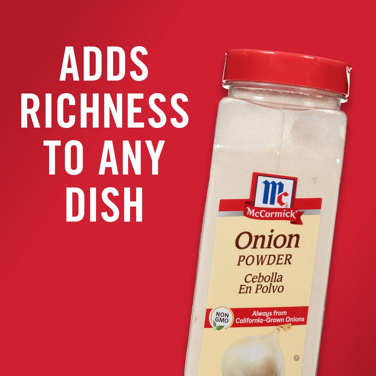 McCormick Onion Powder 7.62 oz – Space-Saving Canister for Organized Pantries