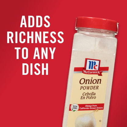 McCormick Onion Powder 7.62 oz – Space-Saving Canister for Organized Pantries