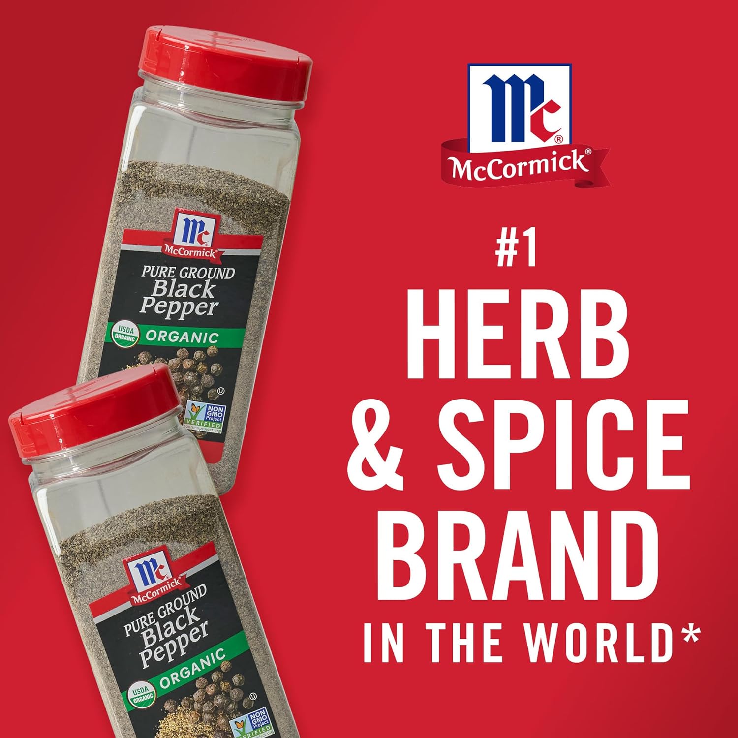 McCormick Organic Black Pepper – Clean-Seasoning Pantry Staple for Salt-Reduction Wellness Routines, 12 oz