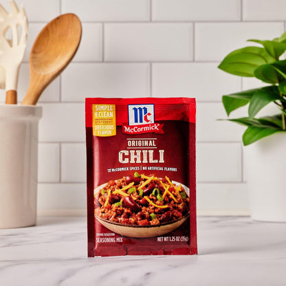 McCormick Original Chili Seasoning Mix for Quick Weeknight Family Dinners, 1.25 oz Packet