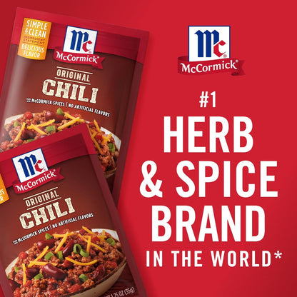 McCormick Original Chili Seasoning Mix for Quick Weeknight Family Dinners, 1.25 oz Packet