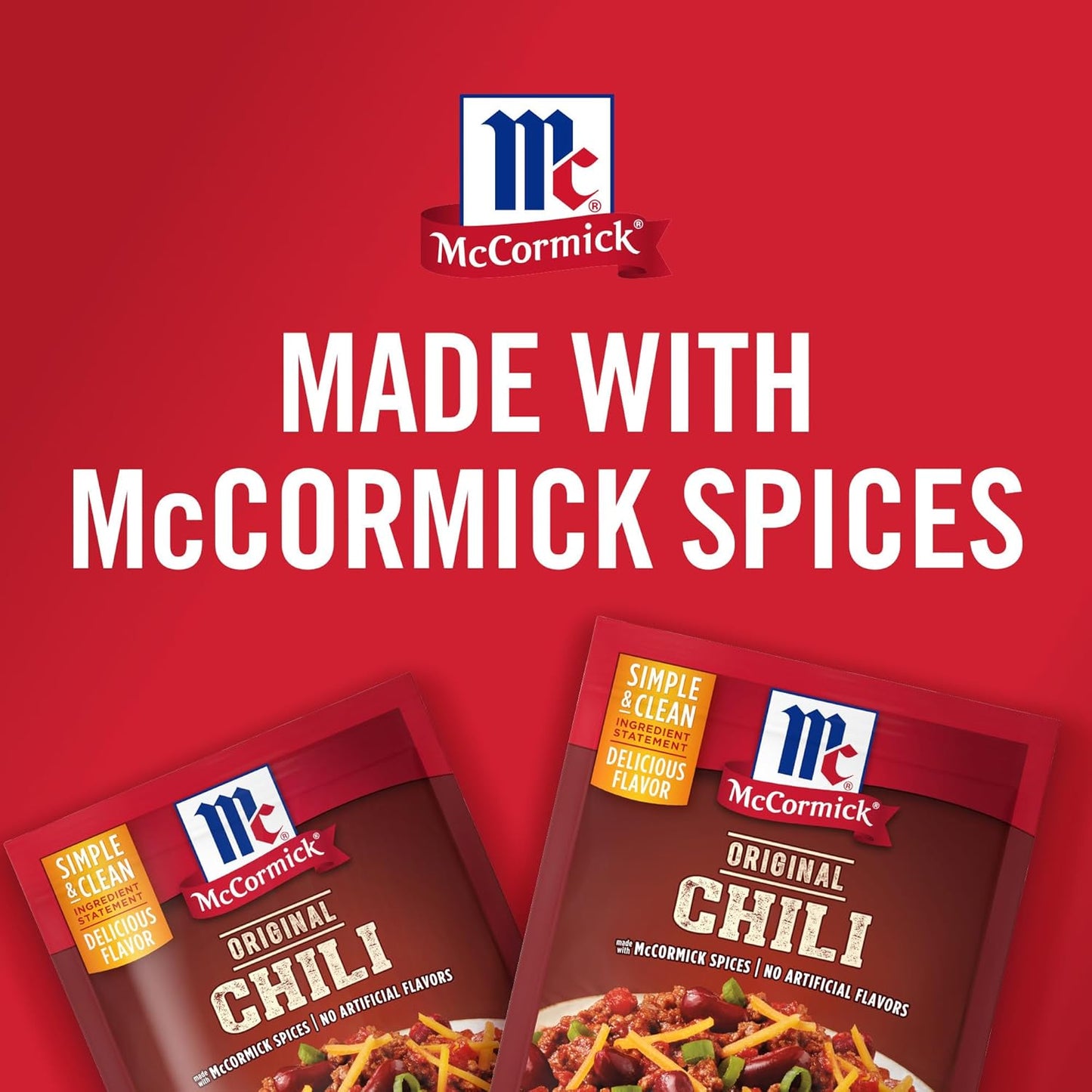 McCormick Original Chili Seasoning Mix for Quick Weeknight Family Dinners, 1.25 oz Packet
