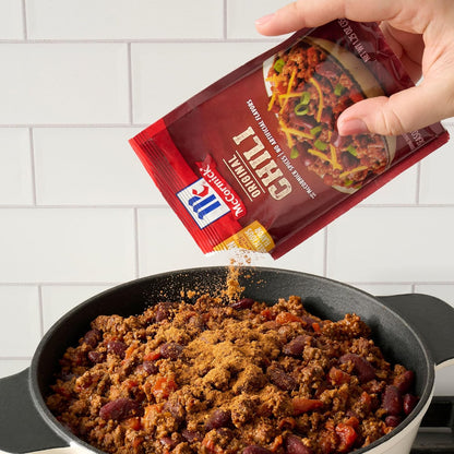 McCormick Original Chili Seasoning Mix for Quick Weeknight Family Dinners, 1.25 oz Packet