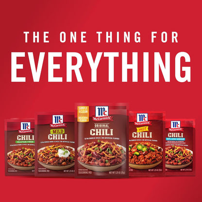 McCormick Original Chili Seasoning Mix for Quick Weeknight Family Dinners, 1.25 oz Packet