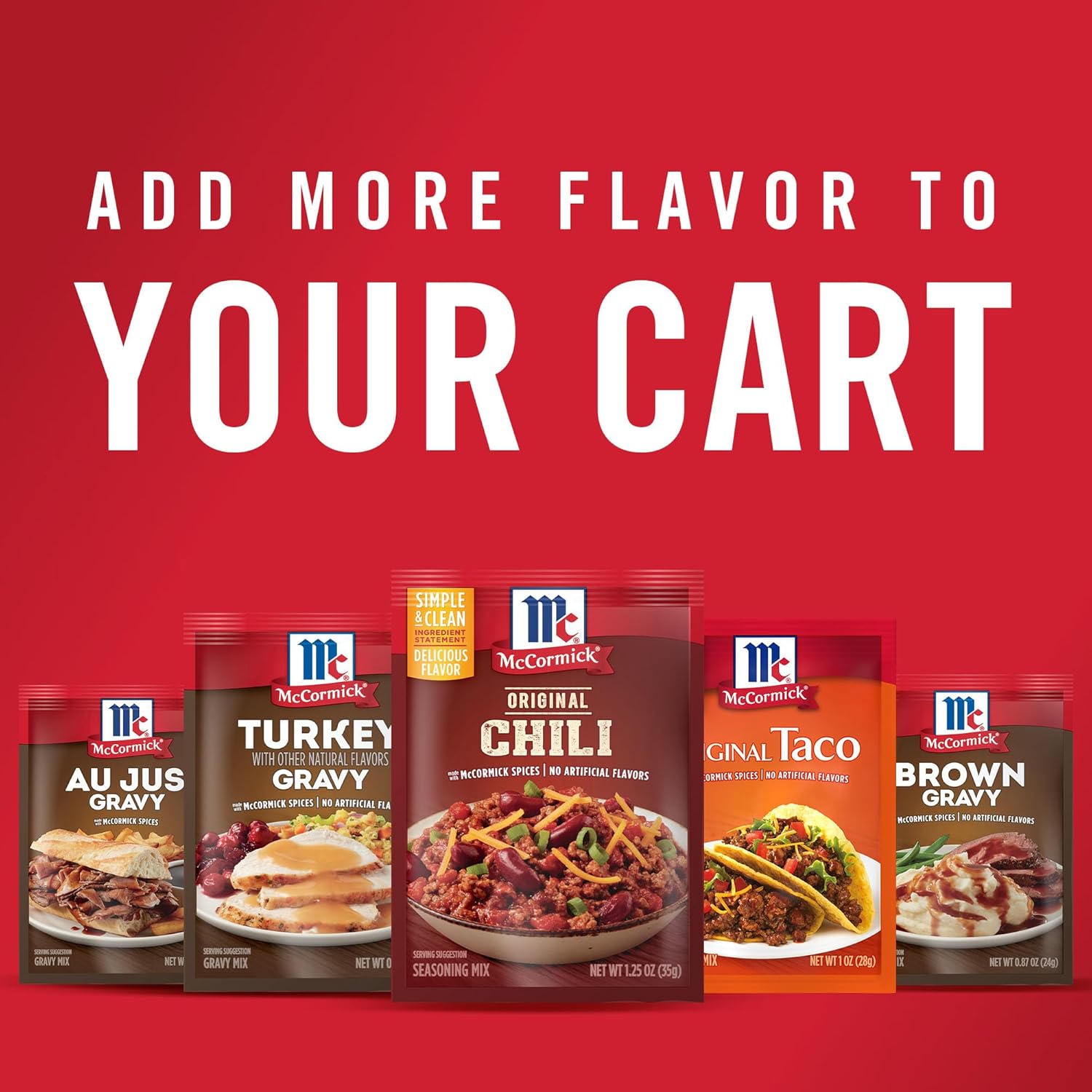 McCormick Original Chili Seasoning Mix for Quick Weeknight Family Dinners, 1.25 oz Packet