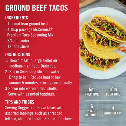 McCormick Premium Taco Seasoning Mix, 24 oz – Practical Housewarming Gift for Home Cooks