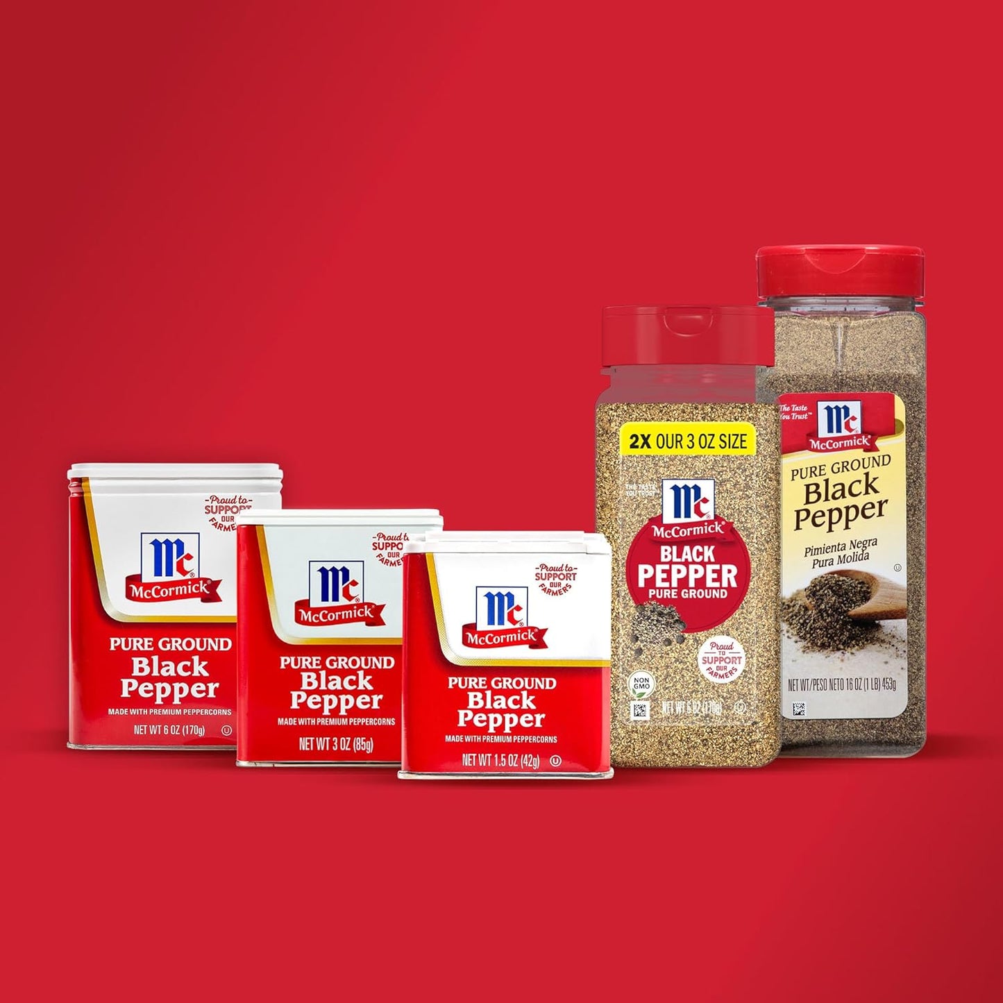 McCormick Pure Ground Black Pepper – Minimalist Pantry Staple for Clean Kitchens, Everyday Cooking