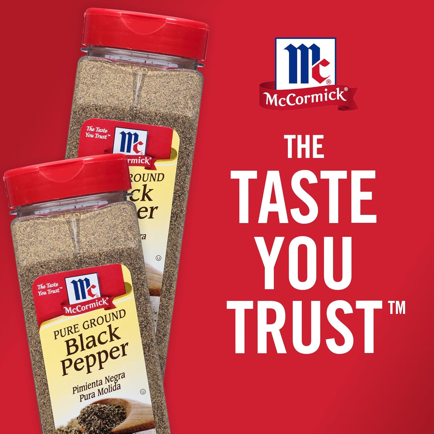 McCormick Pure Ground Black Pepper – Minimalist Pantry Staple for Clean Kitchens, Everyday Cooking