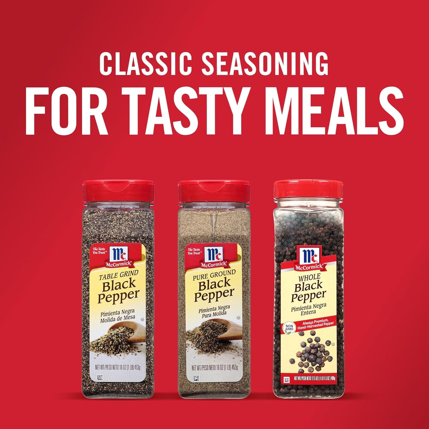 McCormick Pure Ground Black Pepper – Minimalist Pantry Staple for Clean Kitchens, Everyday Cooking