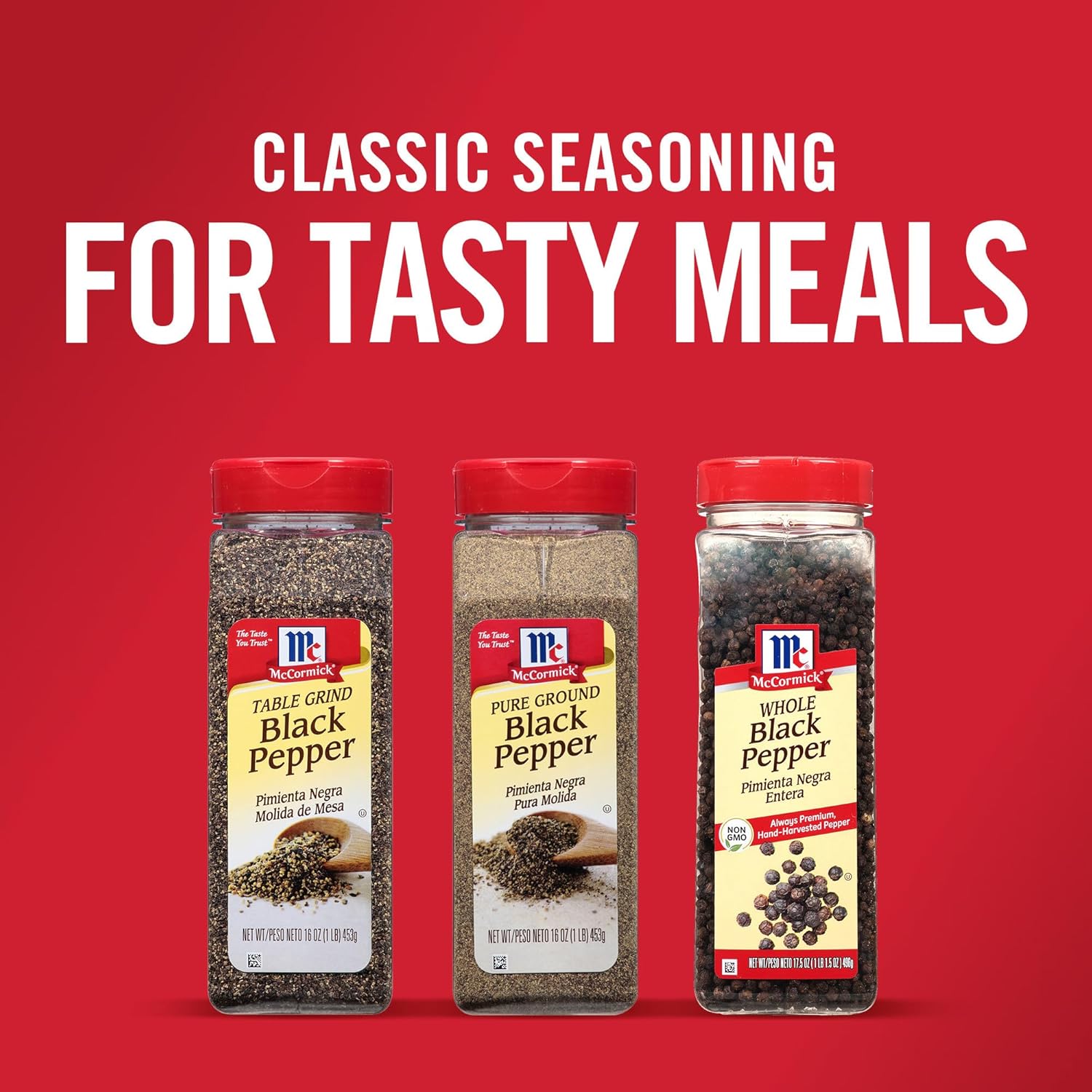 McCormick Pure Ground Black Pepper – Minimalist Pantry Staple for Clean Kitchens, Everyday Cooking