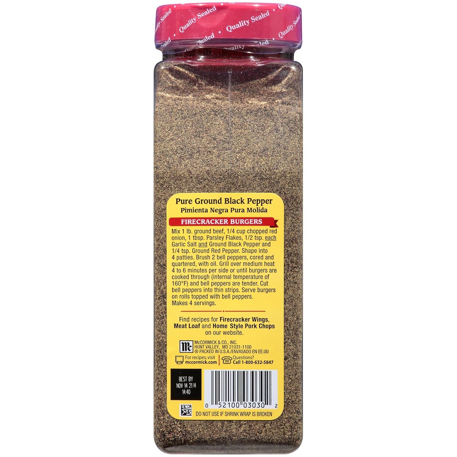 McCormick Pure Ground Black Pepper – Minimalist Pantry Staple for Clean Kitchens, Everyday Cooking