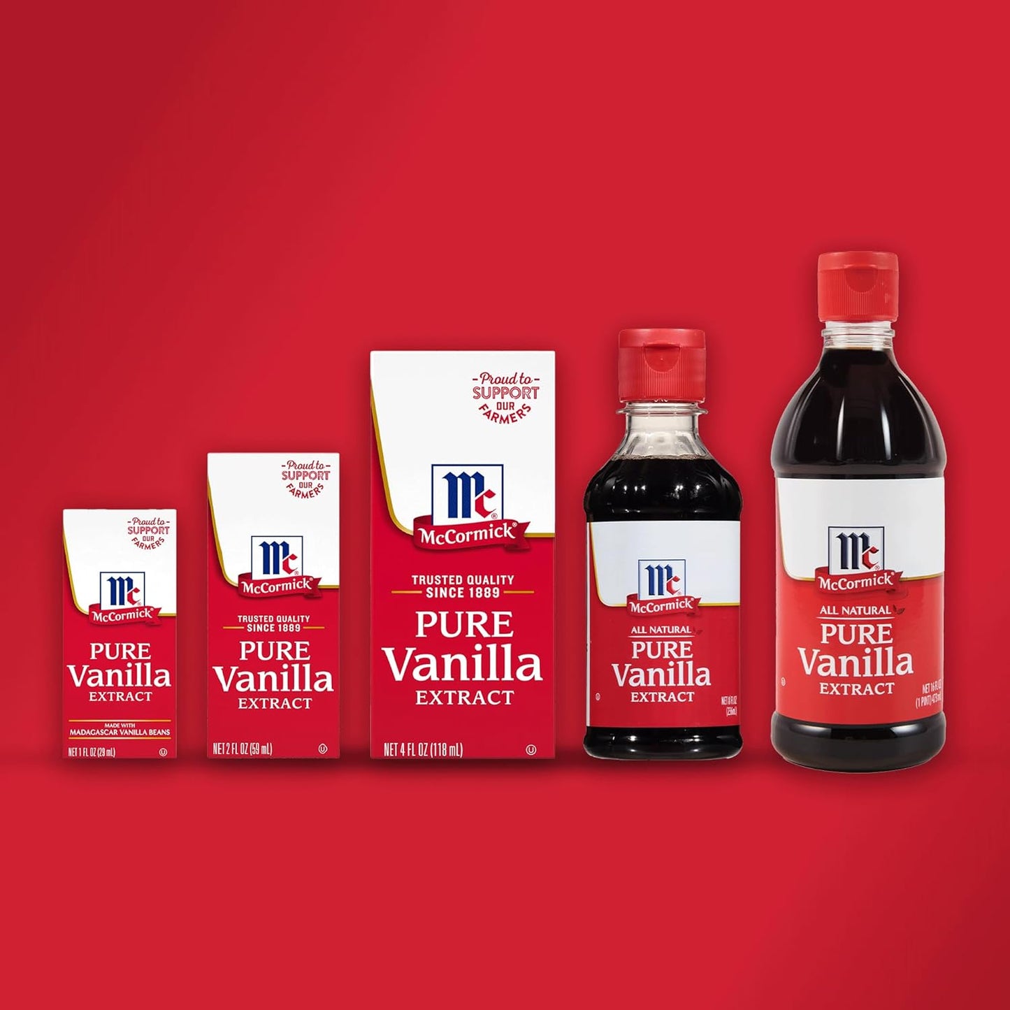 McCormick Pure Madagascar Vanilla Extract for Mindful Baking, Clean-Ingredient Flavoring for Home Wellness Kitchen
