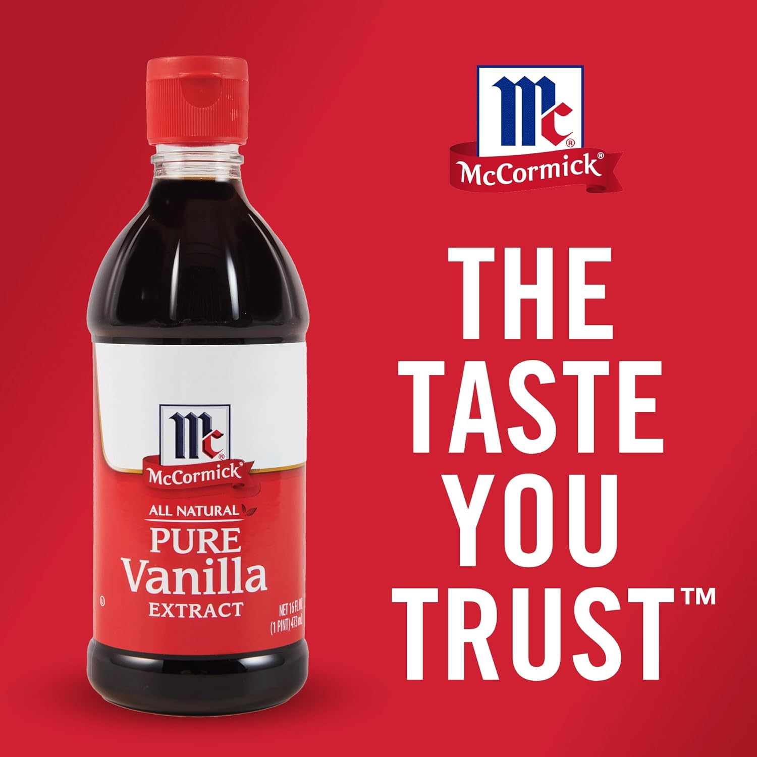 McCormick Pure Madagascar Vanilla Extract for Mindful Baking, Clean-Ingredient Flavoring for Home Wellness Kitchen