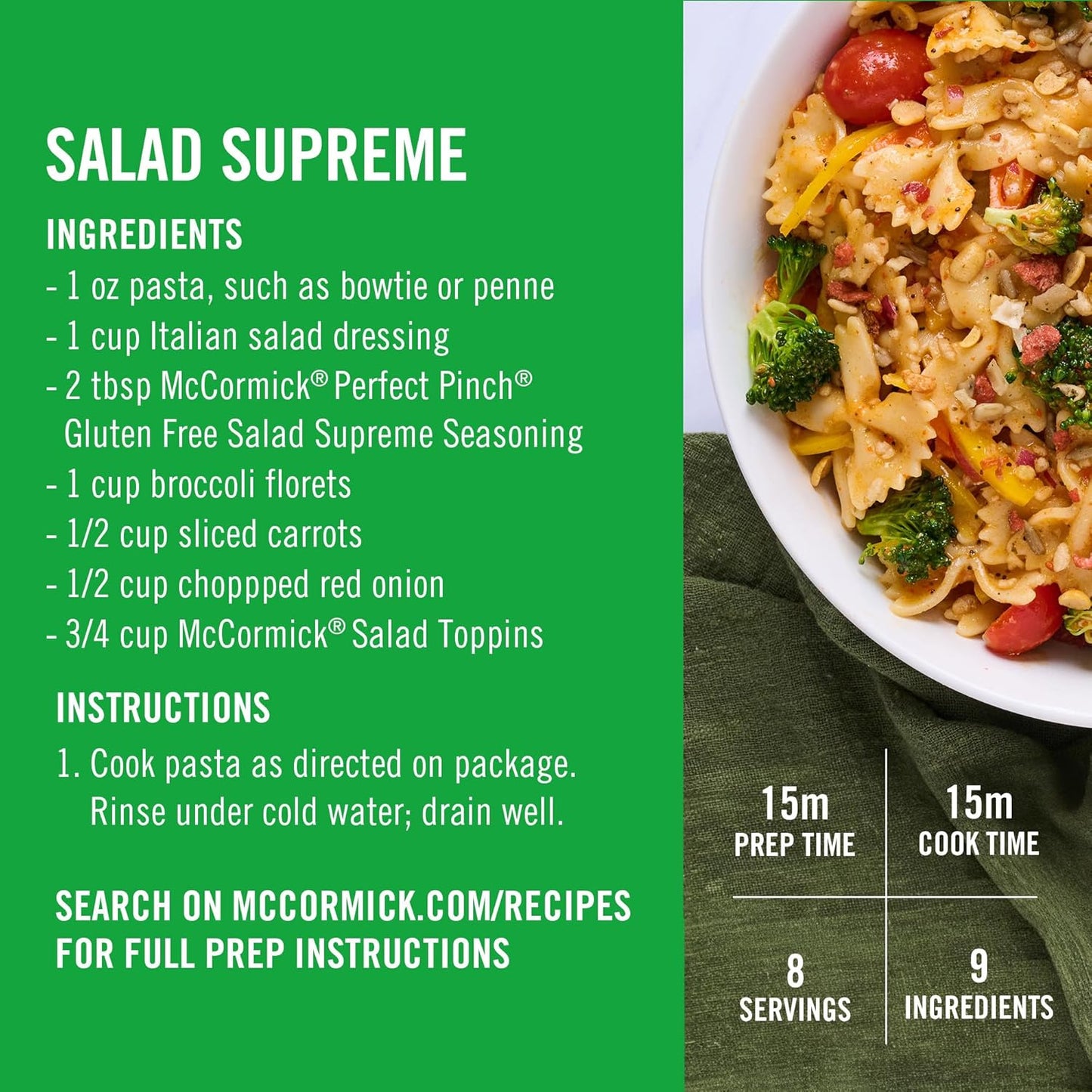 McCormick Salad Toppins Crunchy & Flavorful Single-Bottle Salad Solution, One Topper for Every Veggie Dish