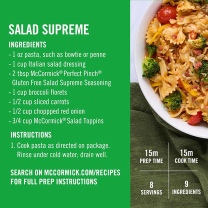 McCormick Salad Toppins Crunchy & Flavorful Single-Bottle Salad Solution, One Topper for Every Veggie Dish