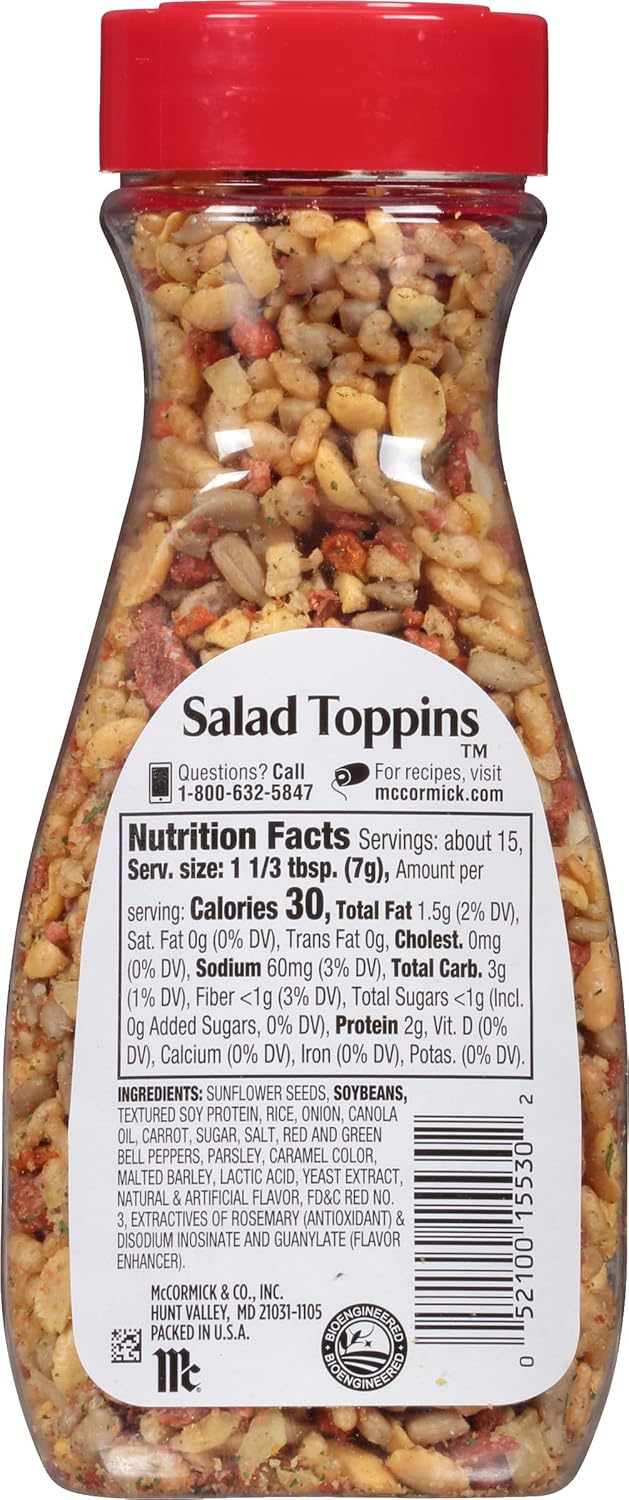 McCormick Salad Toppins Crunchy & Flavorful Single-Bottle Salad Solution, One Topper for Every Veggie Dish