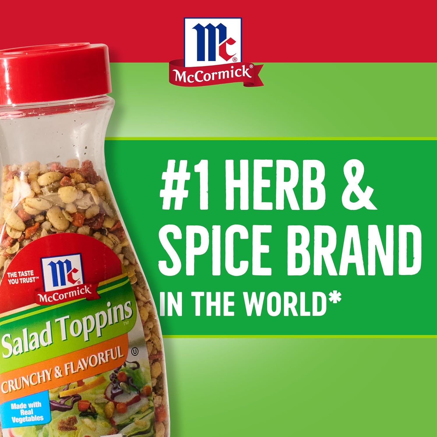 McCormick Salad Toppins Crunchy & Flavorful Single-Bottle Salad Solution, One Topper for Every Veggie Dish