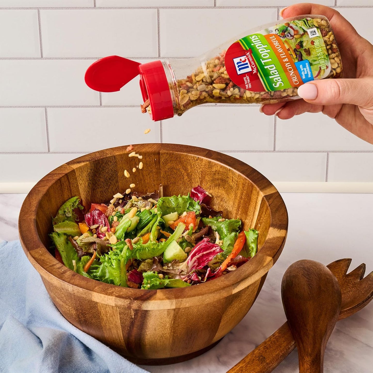 McCormick Salad Toppins Crunchy & Flavorful Single-Bottle Salad Solution, One Topper for Every Veggie Dish