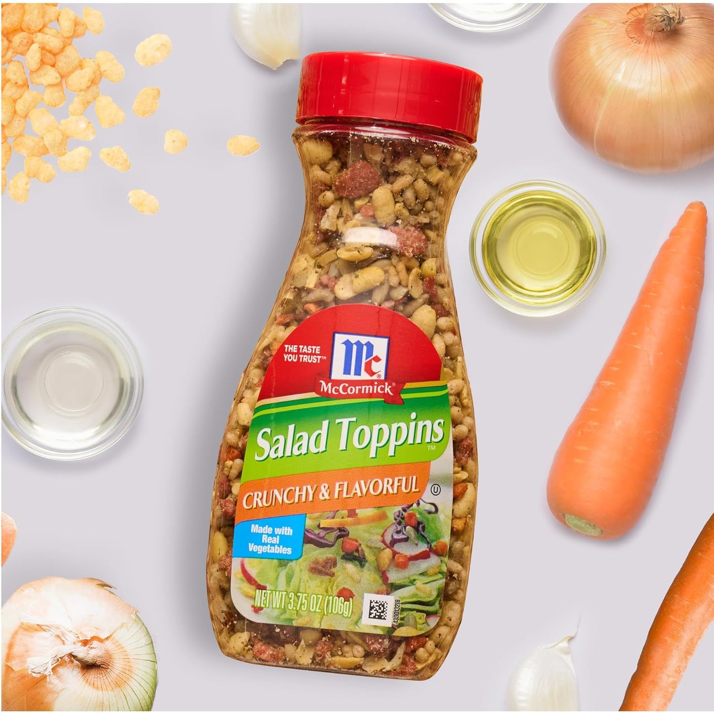 McCormick Salad Toppins Crunchy & Flavorful Single-Bottle Salad Solution, One Topper for Every Veggie Dish