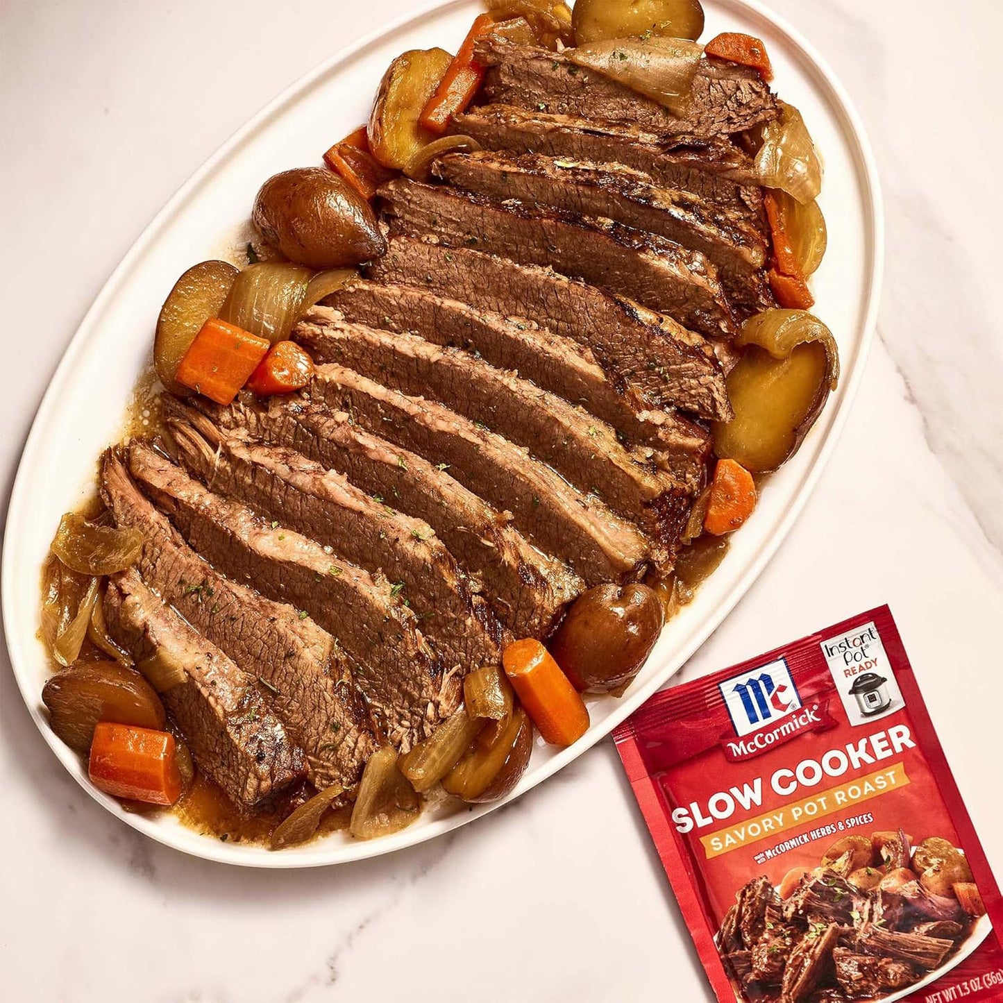McCormick Slow Cooker Savory Pot Roast Seasoning Mix – Family Dinner Pantry Staple for Homestyle Comfort Meals